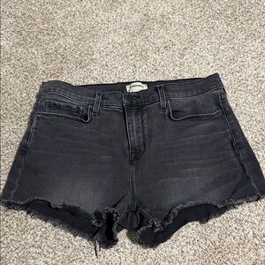 Lagence Weathered Black Jean Shorts